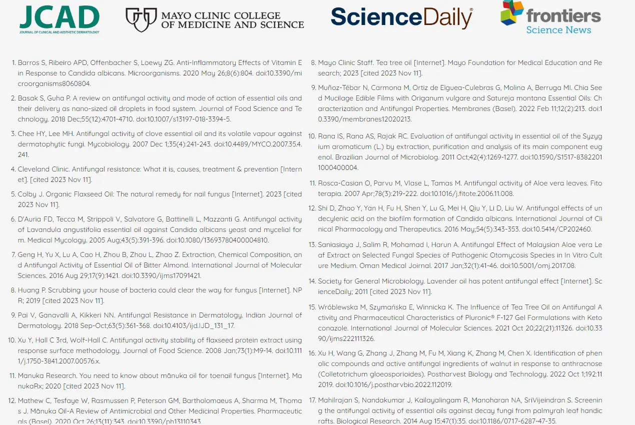  ProNail Complex Scientific references